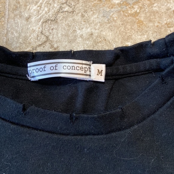 Proof of Concept Karl Lagerfeld Black Tee Shirt Pima Cotton - Picture 3 of 5